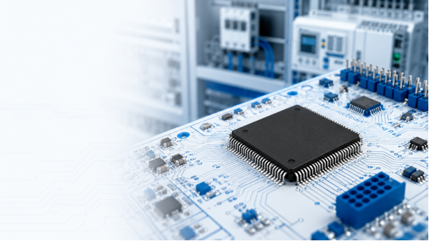 ATMEGA128A-AU TQFP-64 microcontroller on an industrial embedded-control PCB.