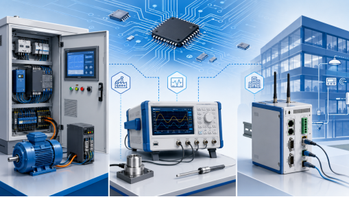 Industrial controller, test instrument and building-automation gateway using embedded control electronics.